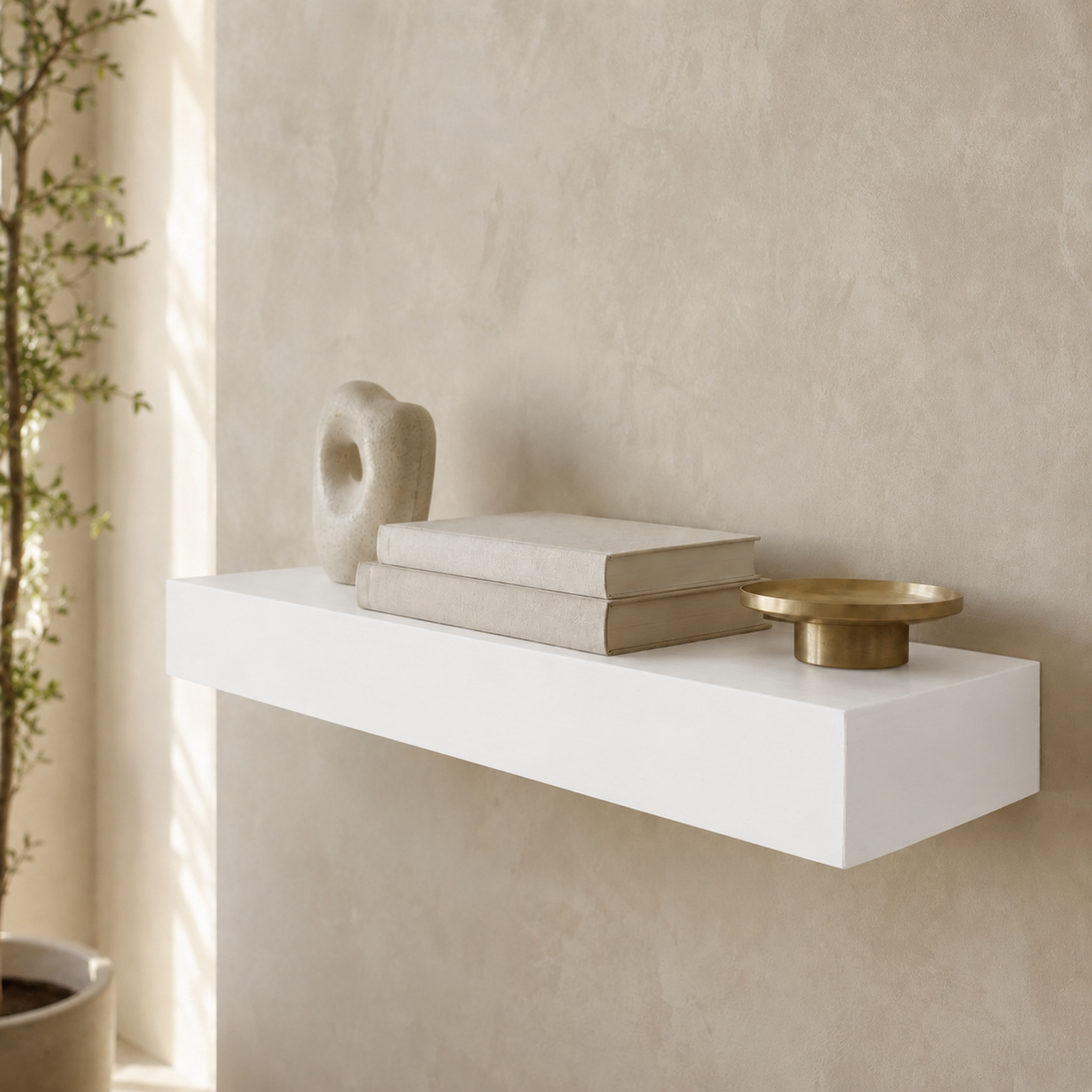 Floating Shelf - Maple Stained - 3 in thick - Wood Shelf