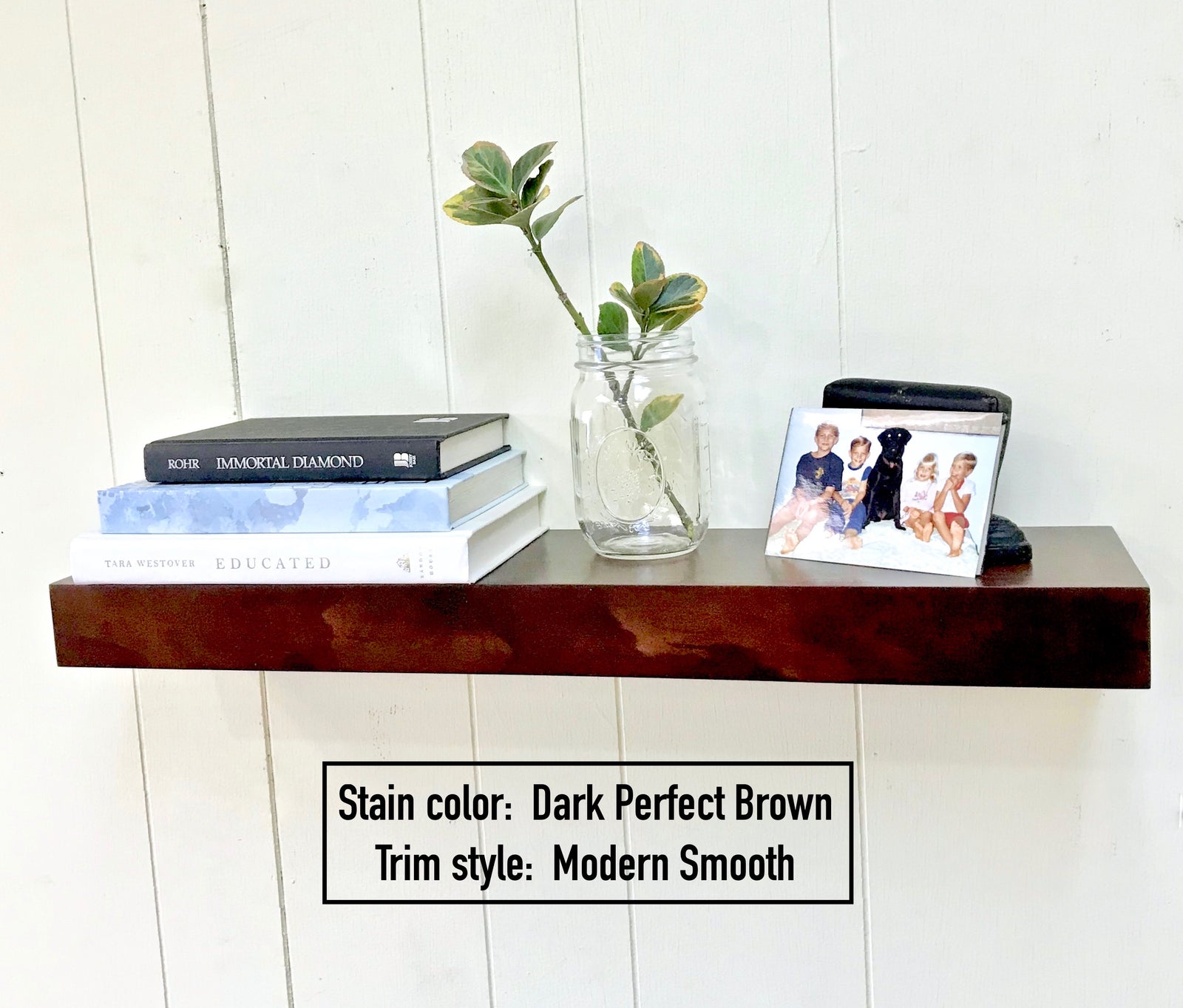 Maple Stained Wall Shelf