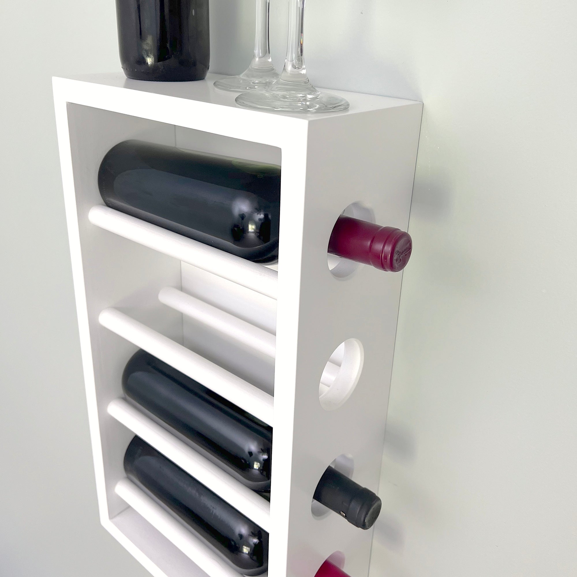 Wall Mounted Floating Wine Bottle Rack