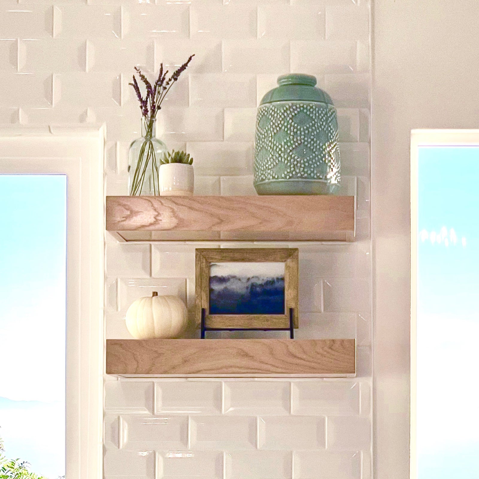 3 Inch Oak Open Floating Shelf