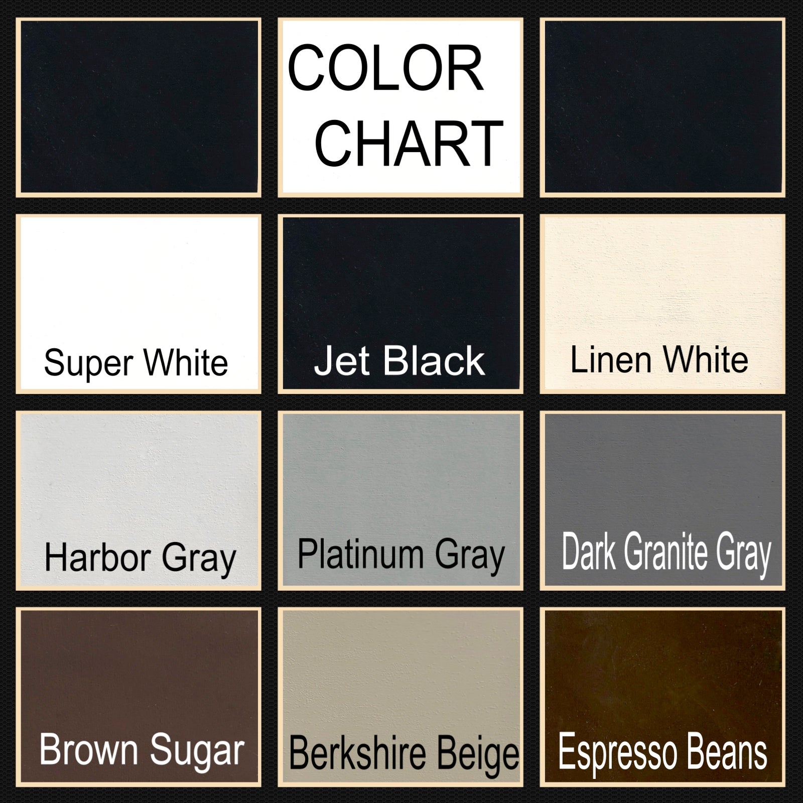 Paint Color Chart