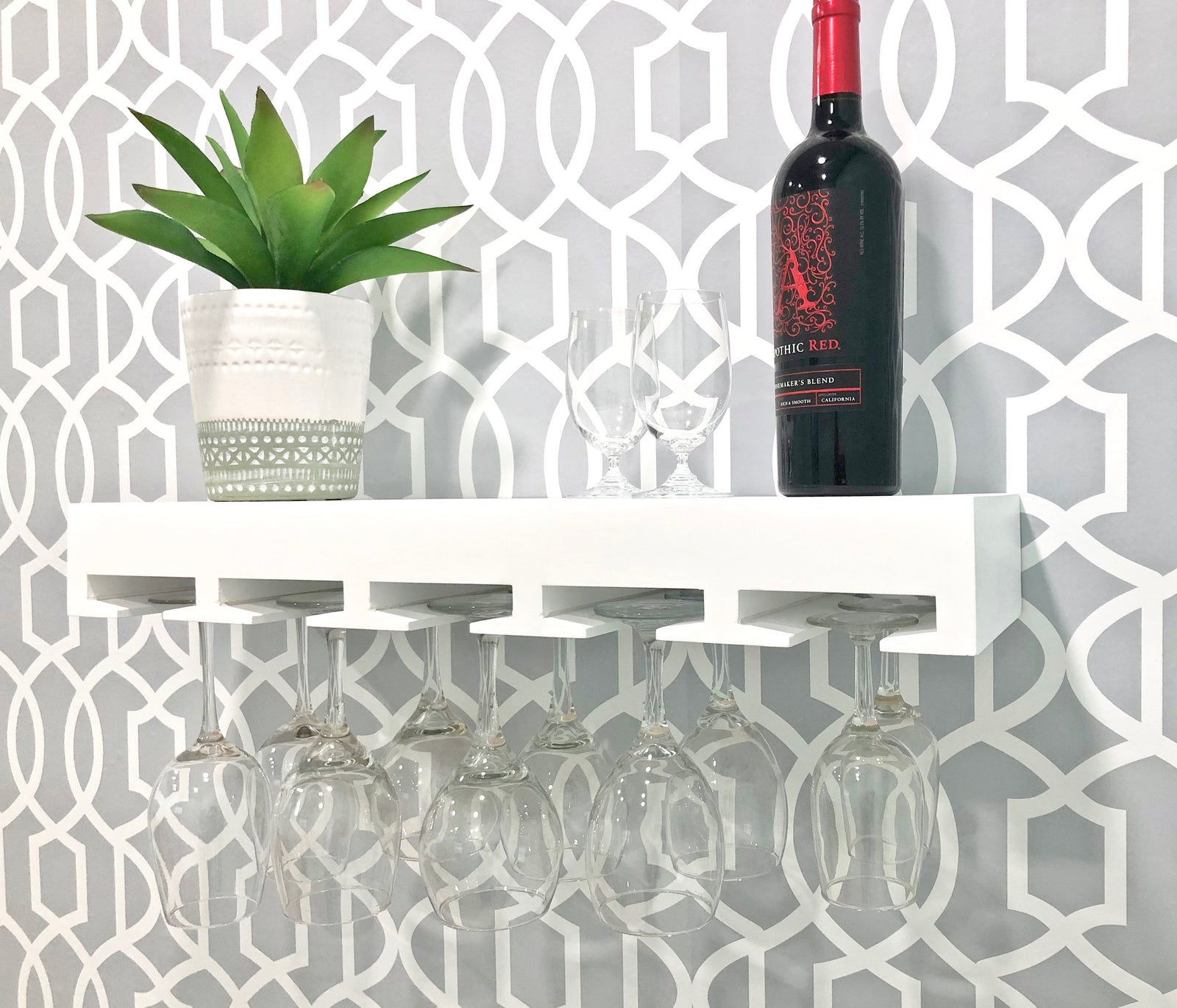 wine glass shelf