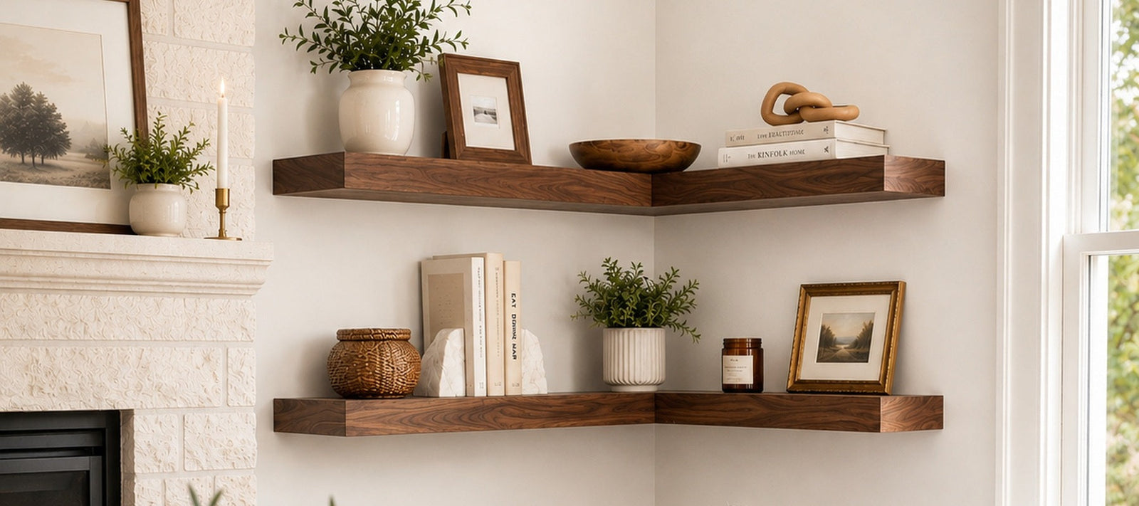 Floating Corner Shelves