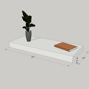 24-in Painted Floating Shelf -express shipping-color options