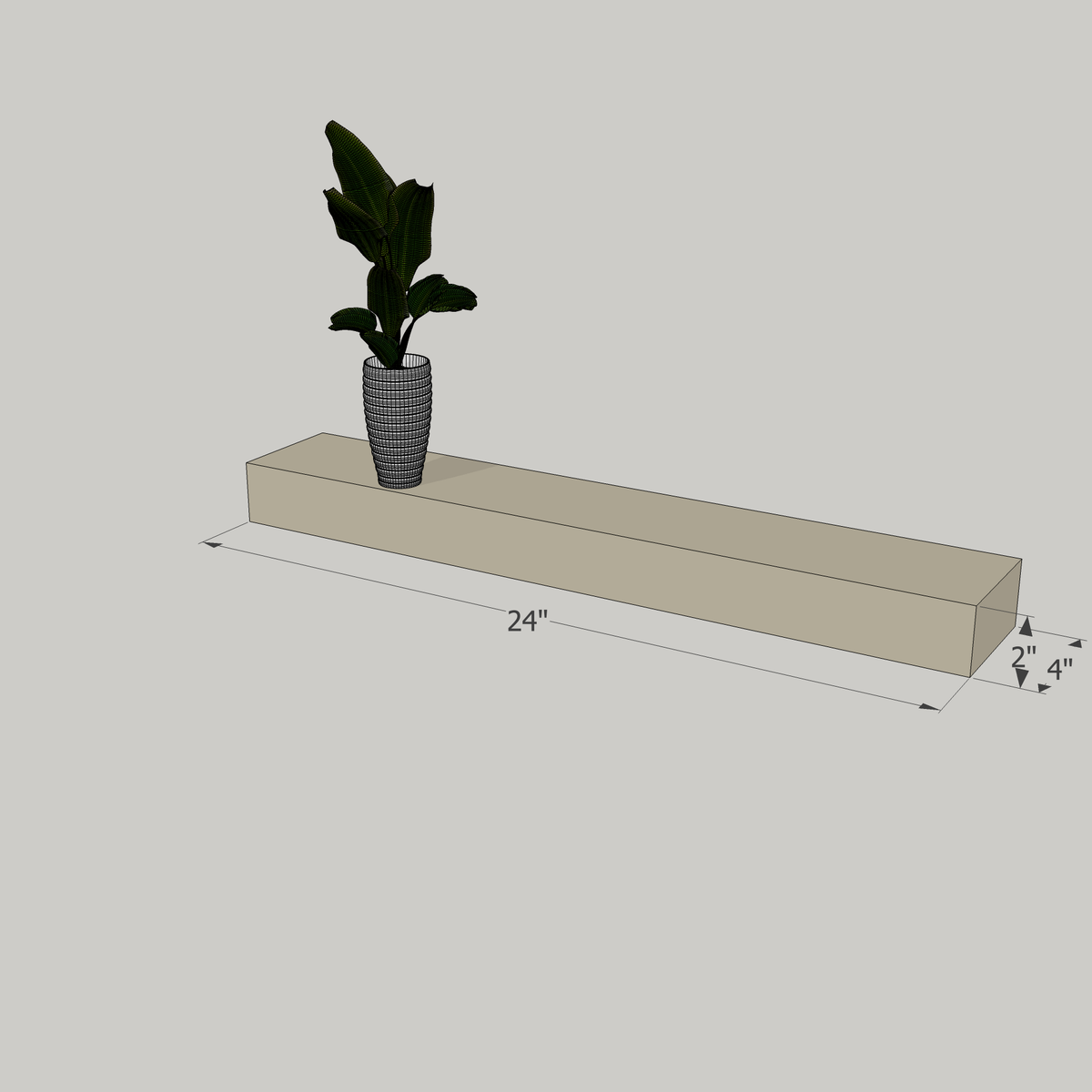 24-in Painted Floating Shelf -express shipping-color options