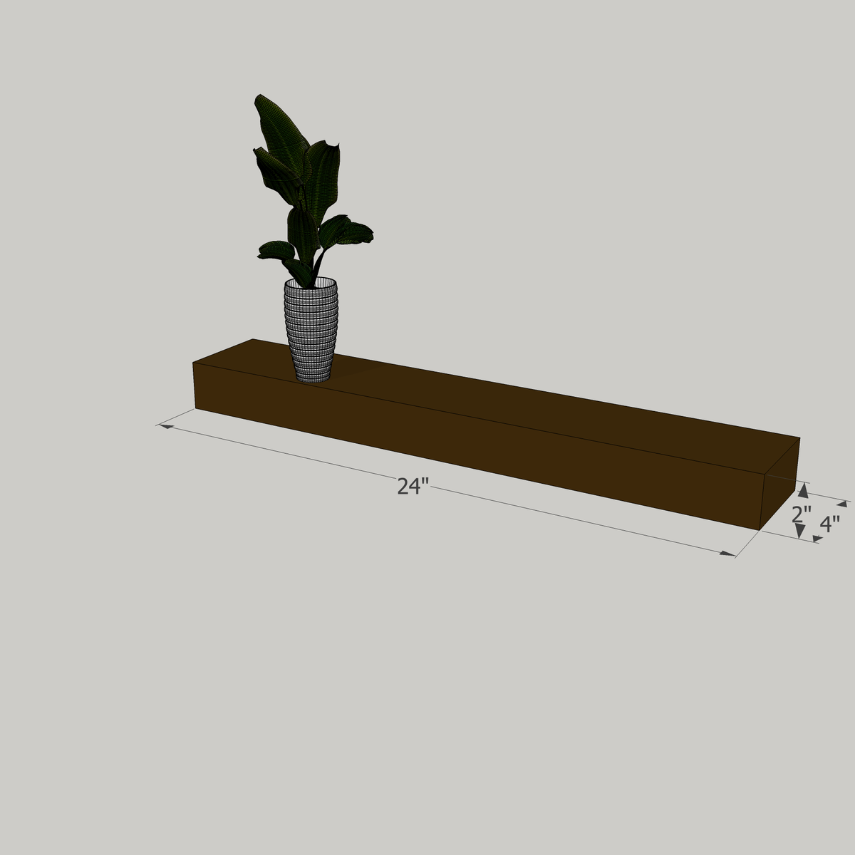 24-in Painted Floating Shelf -express shipping-color options