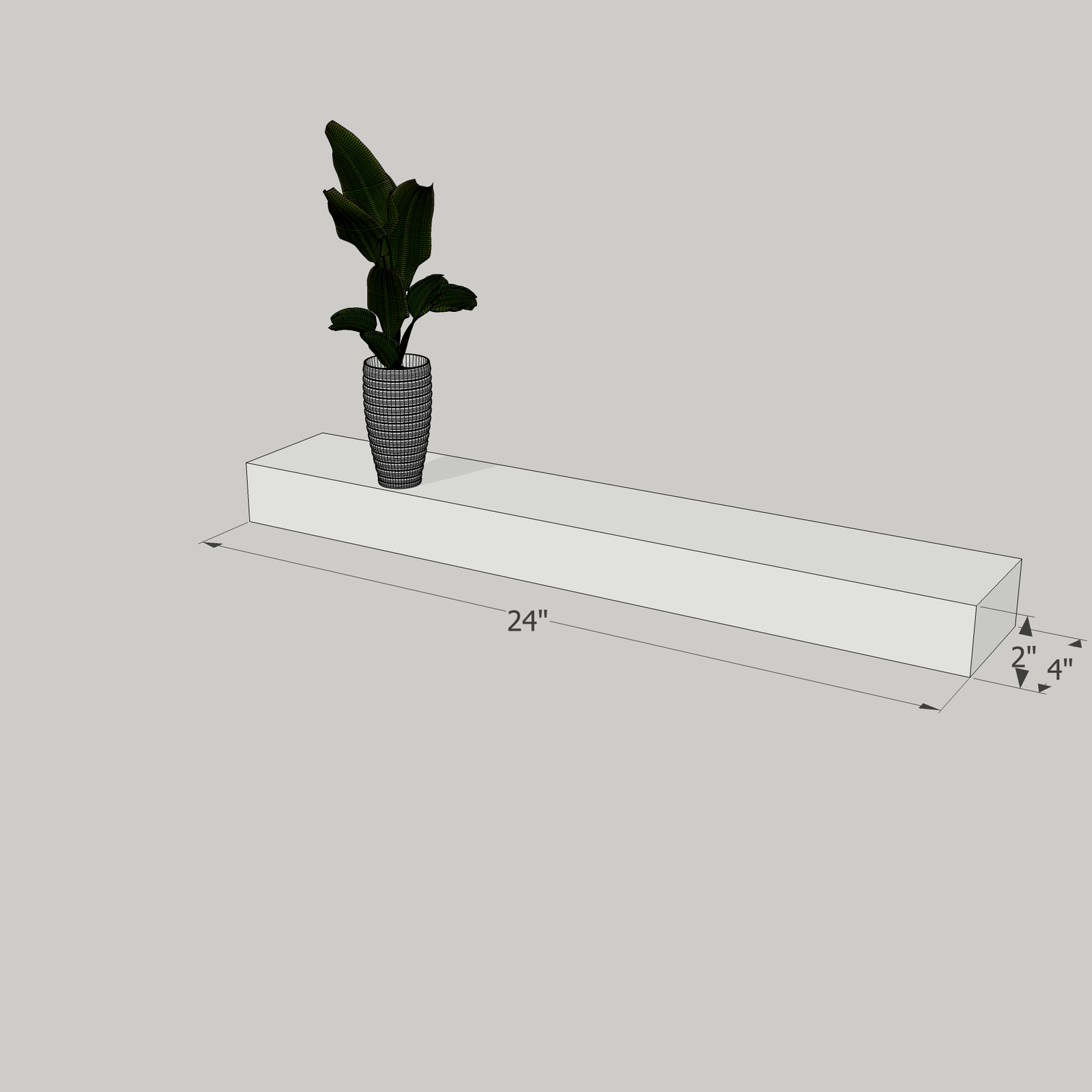 24-in Painted Floating Shelf -express shipping-color options