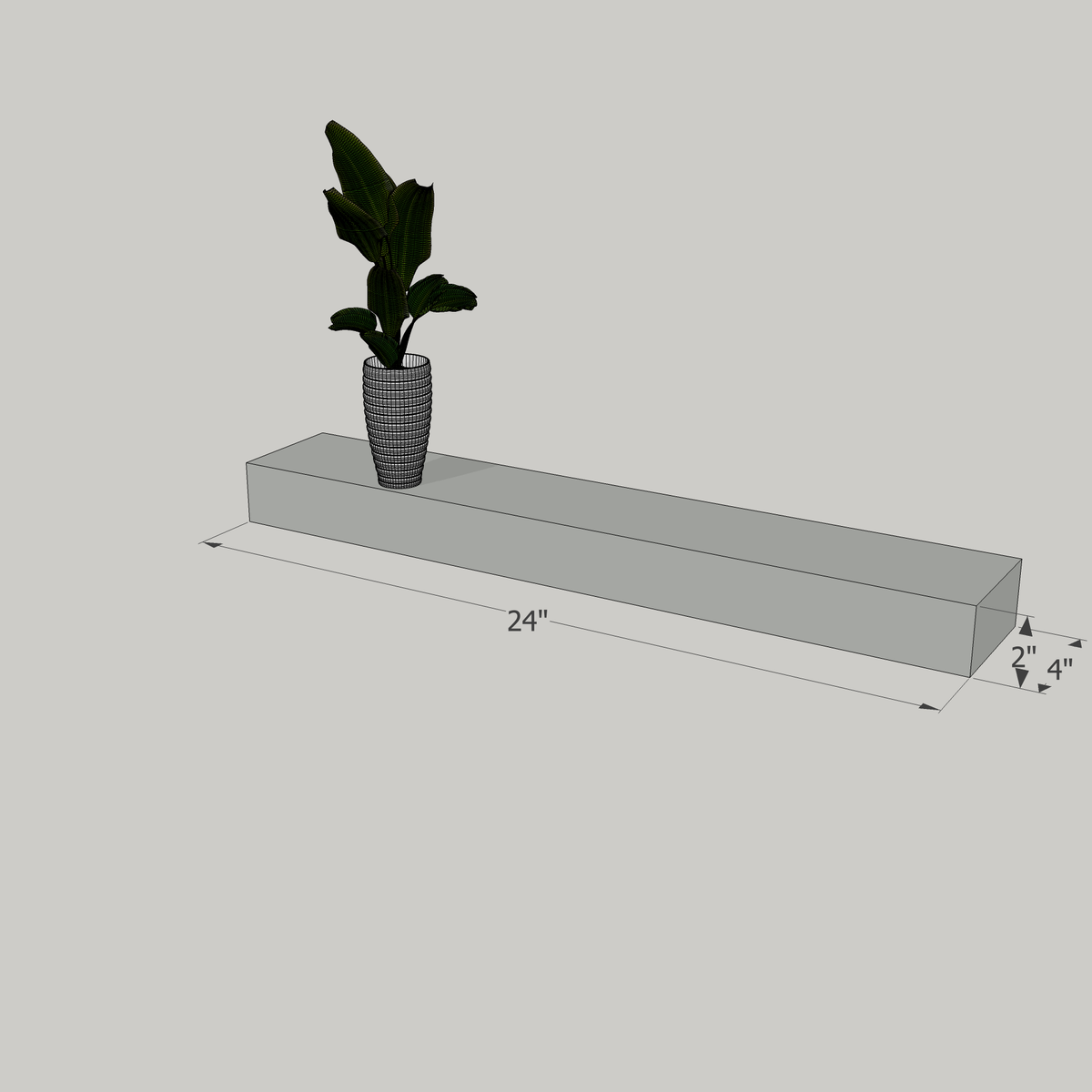 24-in Painted Floating Shelf -express shipping-color options