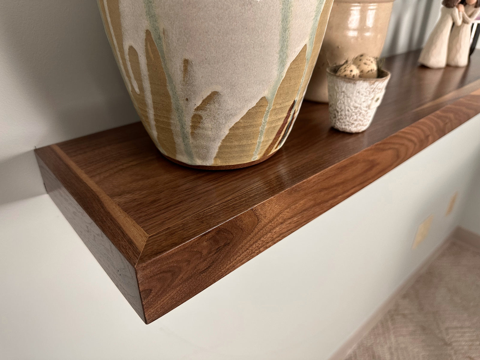 (3 in Thick) Walnut Floating Shelf