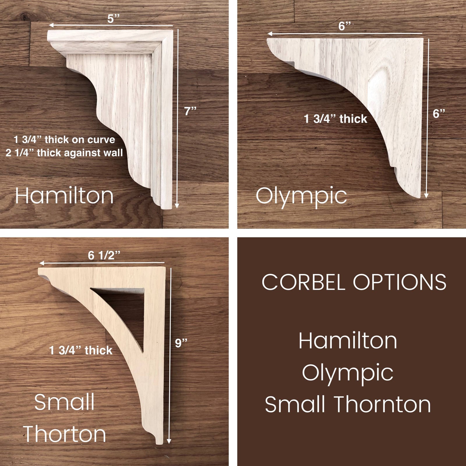 Farmhouse Shelf With Wooden Chunky Brackets