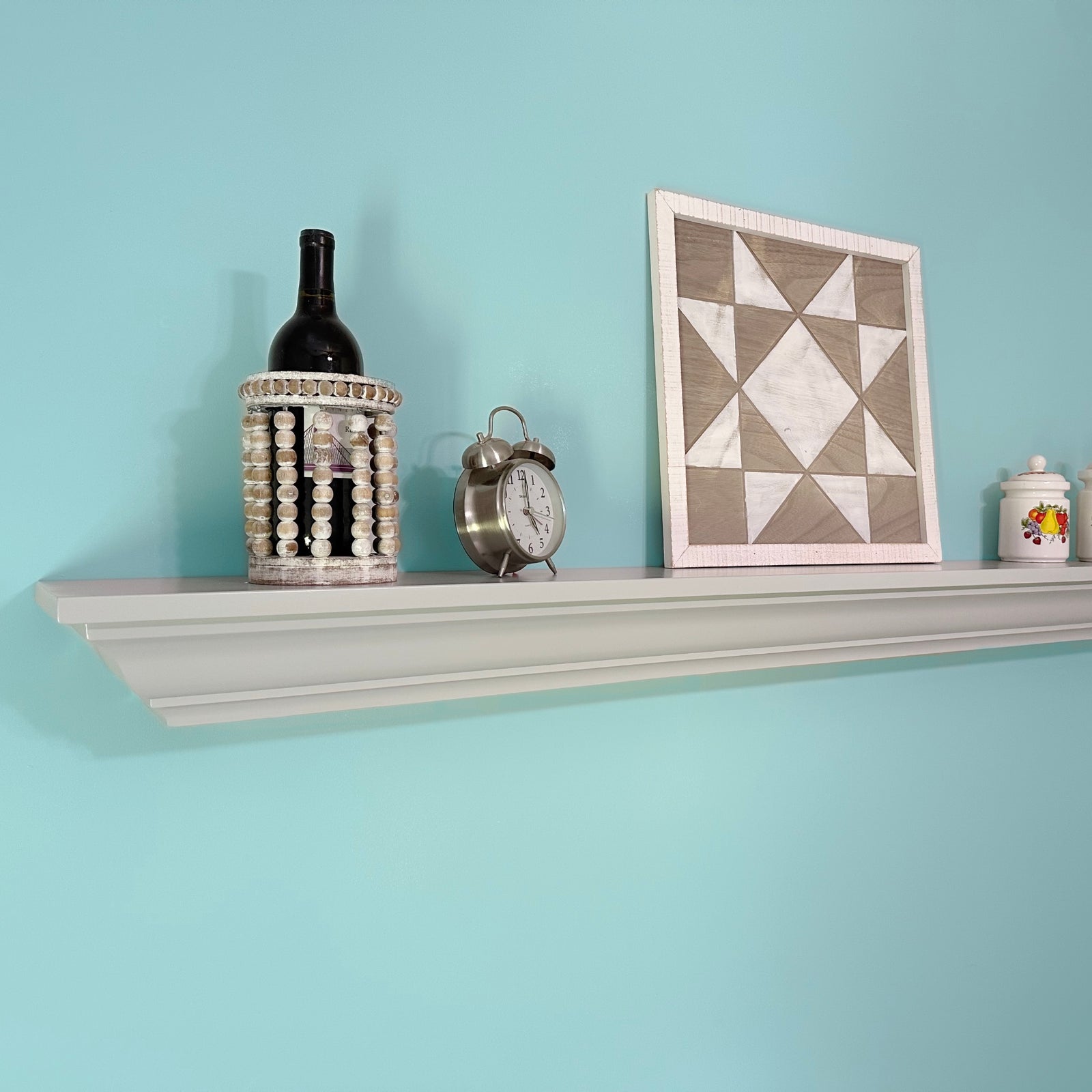 Crown Molding Shelf – Floating Fireplace Mantel - (4.5in Tall)