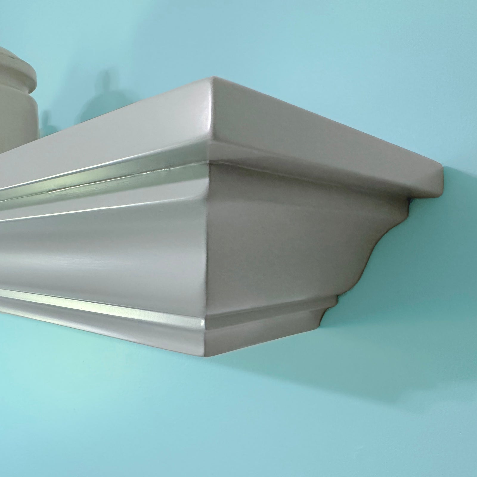 Crown Molding Shelf – Floating Fireplace Mantel - (4.5in Tall)