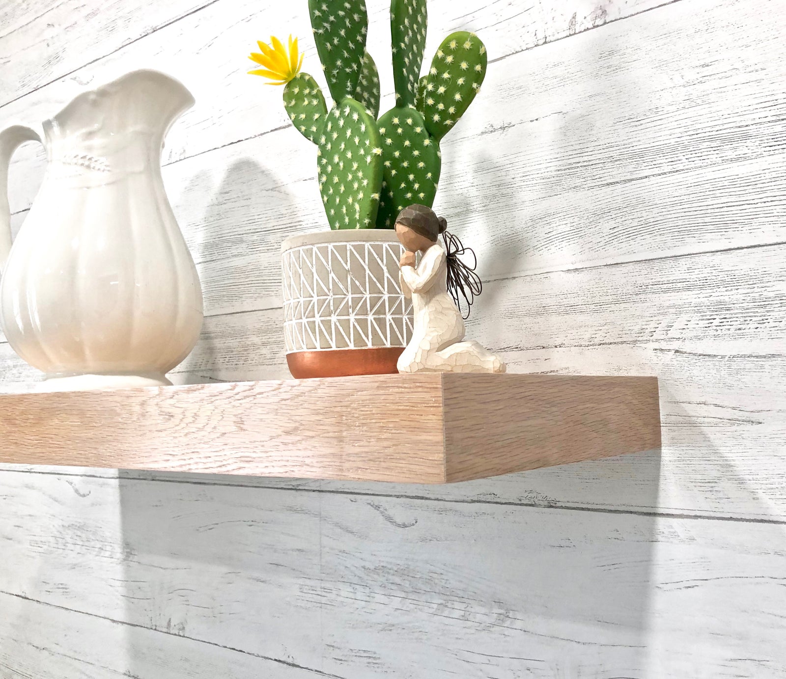 24-in Oak Floating Shelf -express shipping-color options