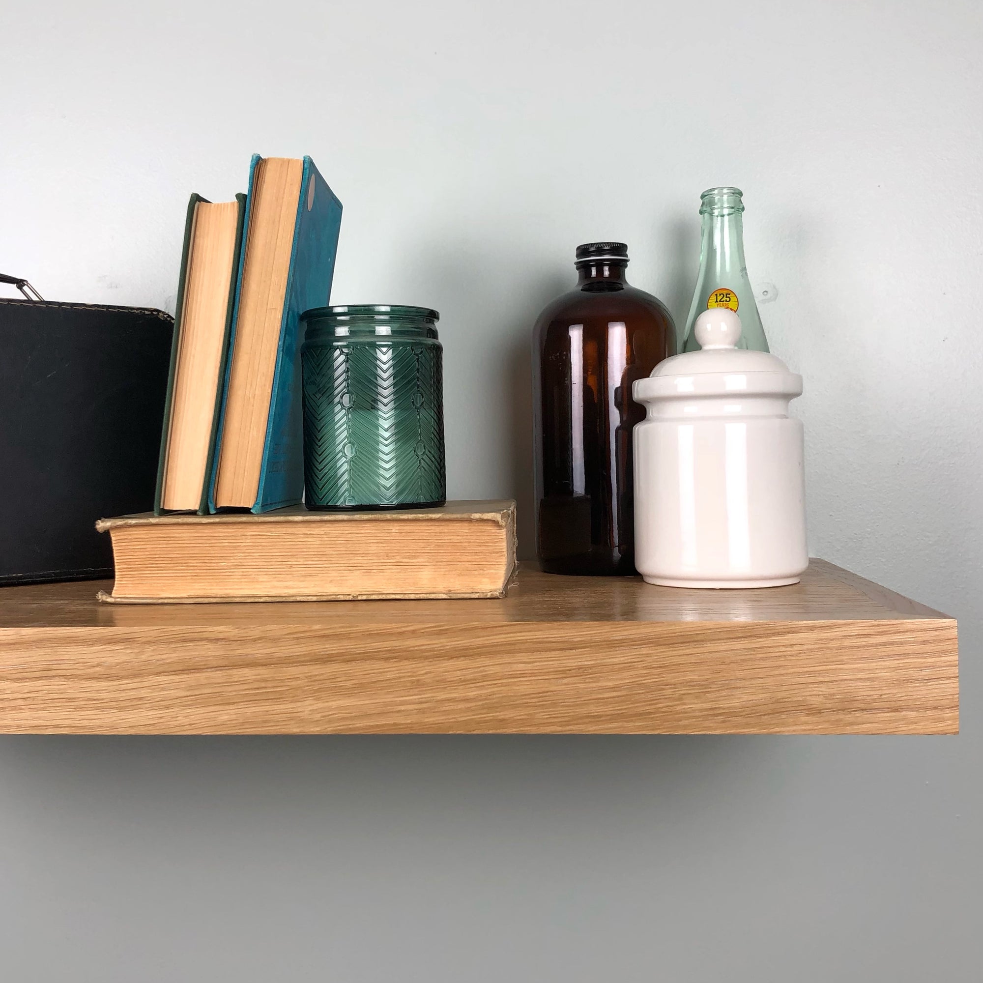24-in Oak Floating Shelf -express shipping-color options
