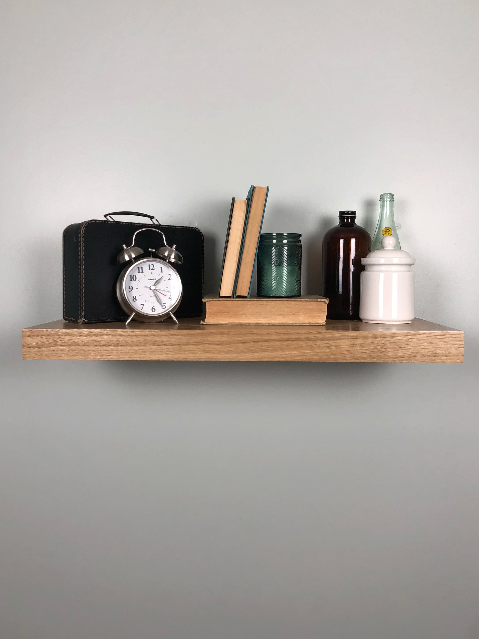 18-in Oak Floating Shelf -express shipping-stain options