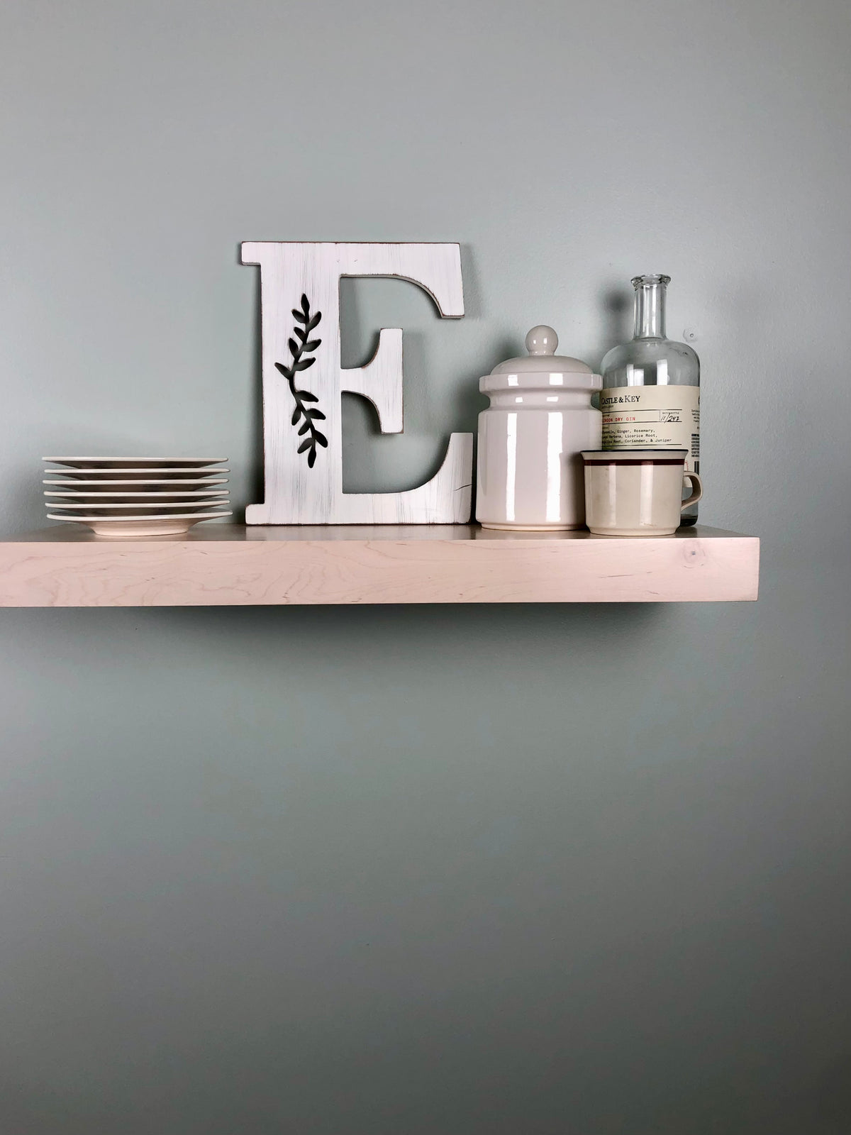 Floating Shelf - Maple Stained - 3 in thick - Wood Shelf