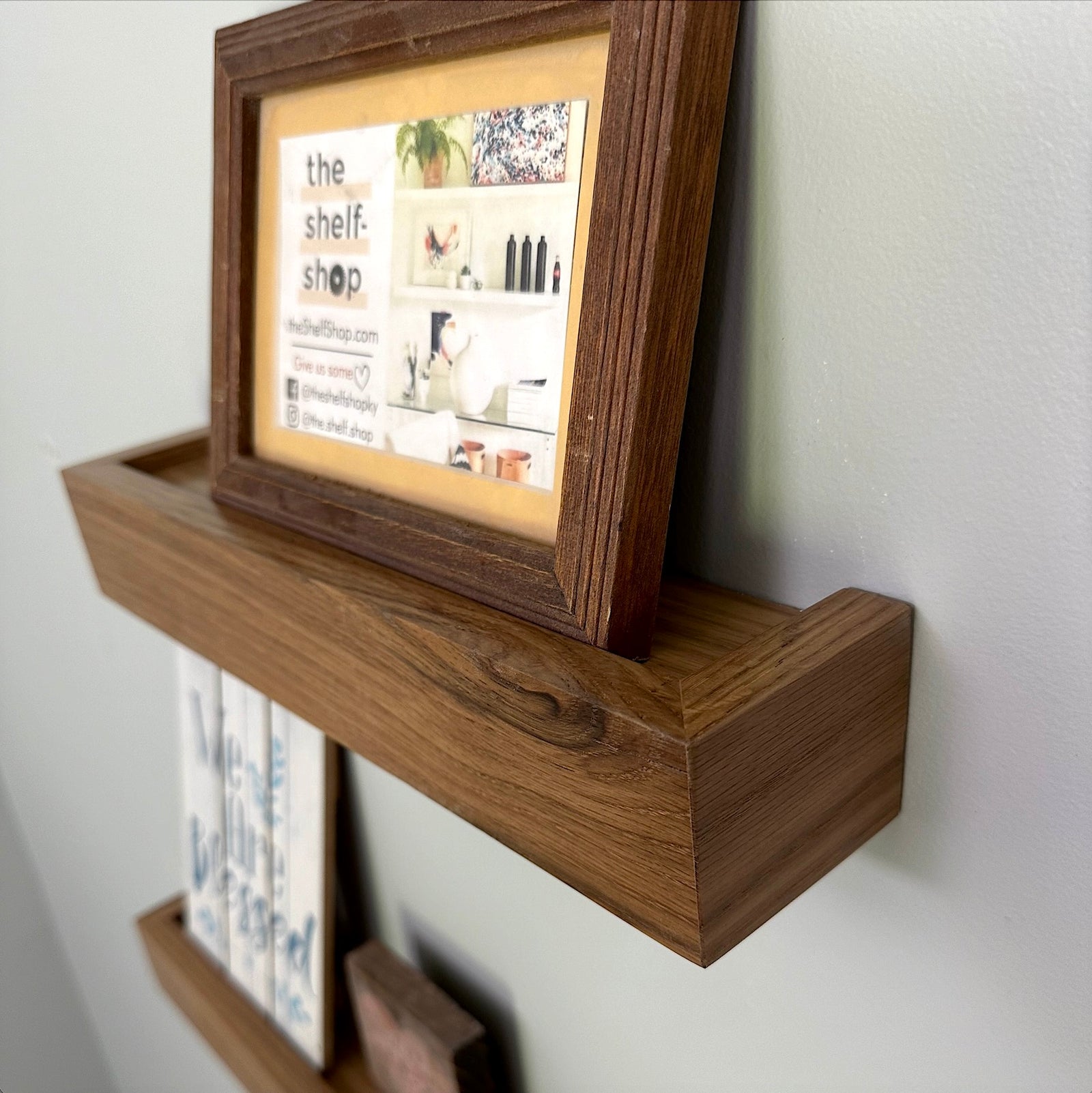 Floating Oak Picture Ledge Shelf