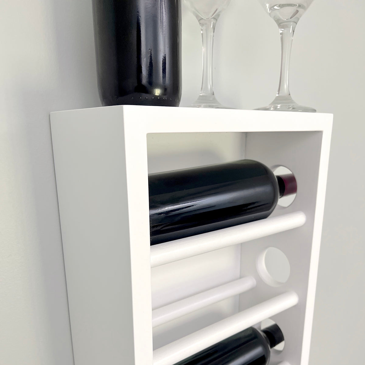 Wall Mounted Floating Wine Bottle Rack