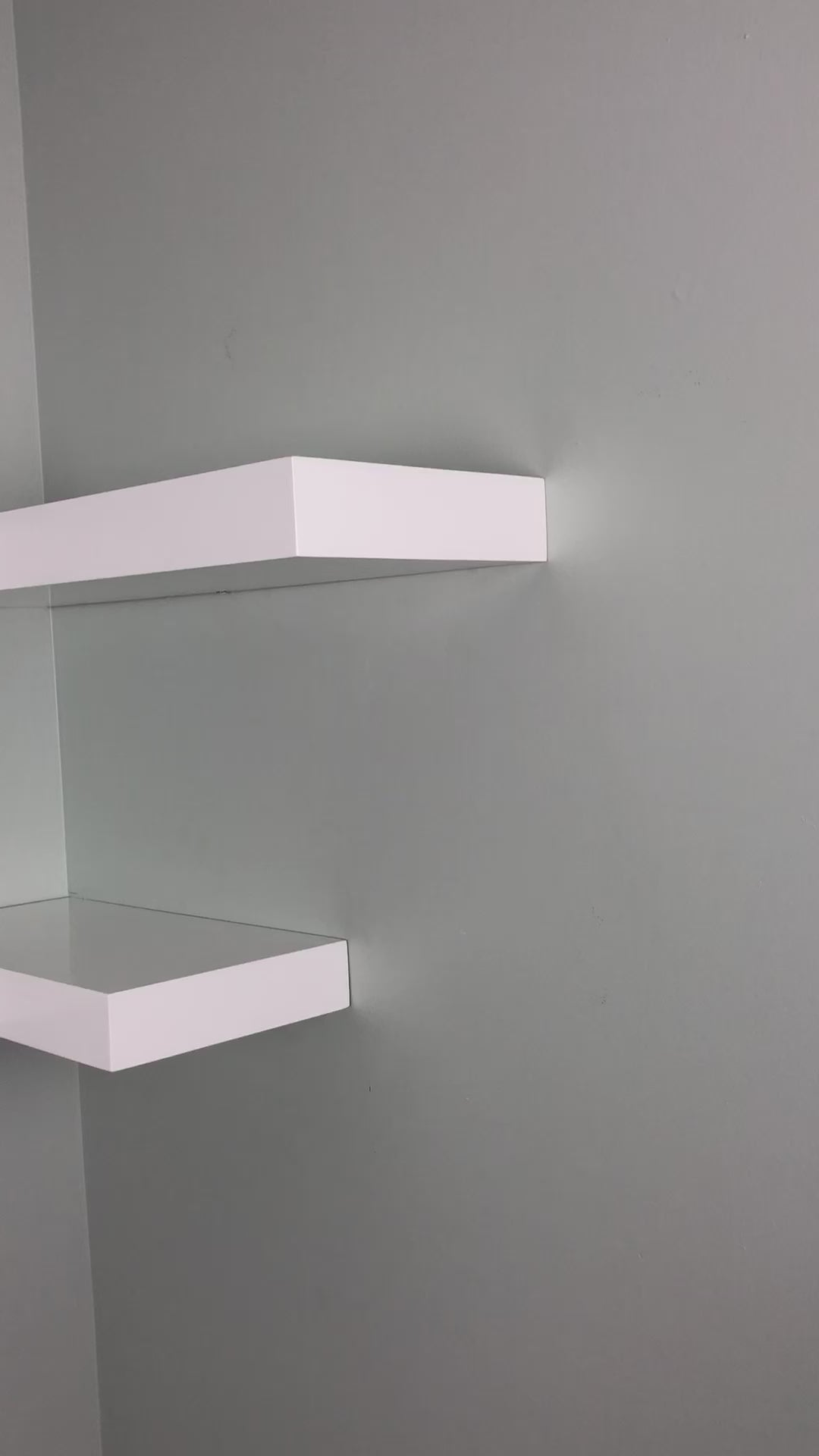 2 inch Corner Floating Shelf Painted