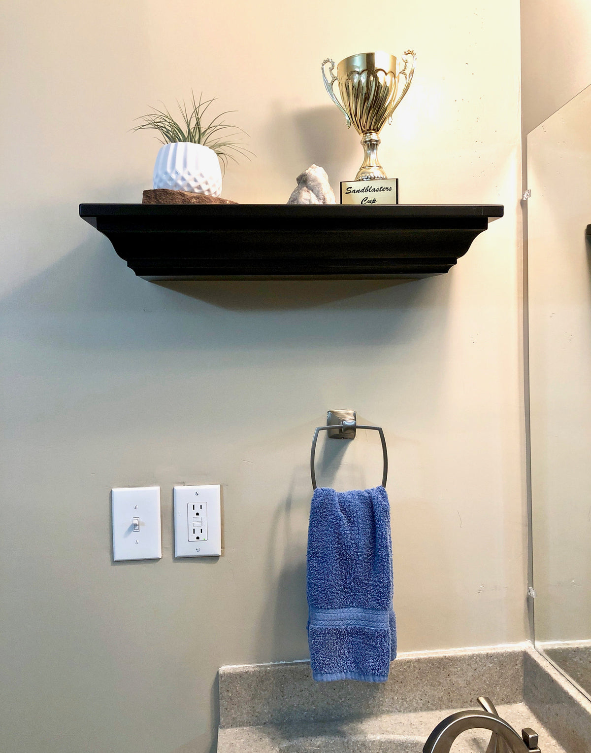 crown molding floating shelf