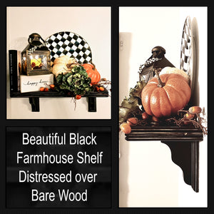 black farmhouse shelf
