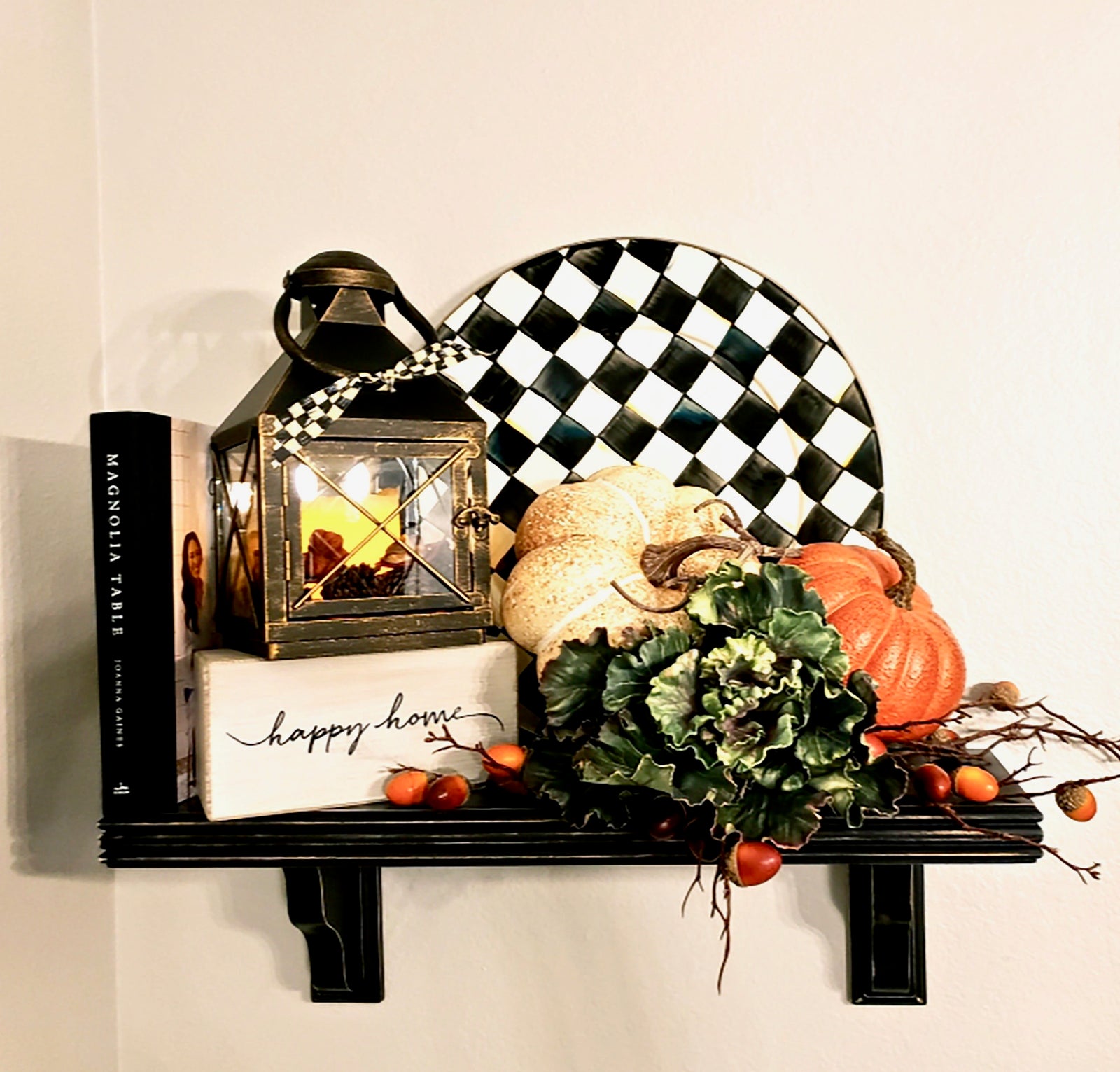 black farmhouse shelf