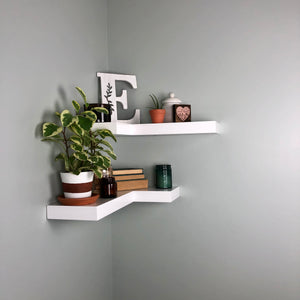 2 inch Corner Floating Shelf Painted