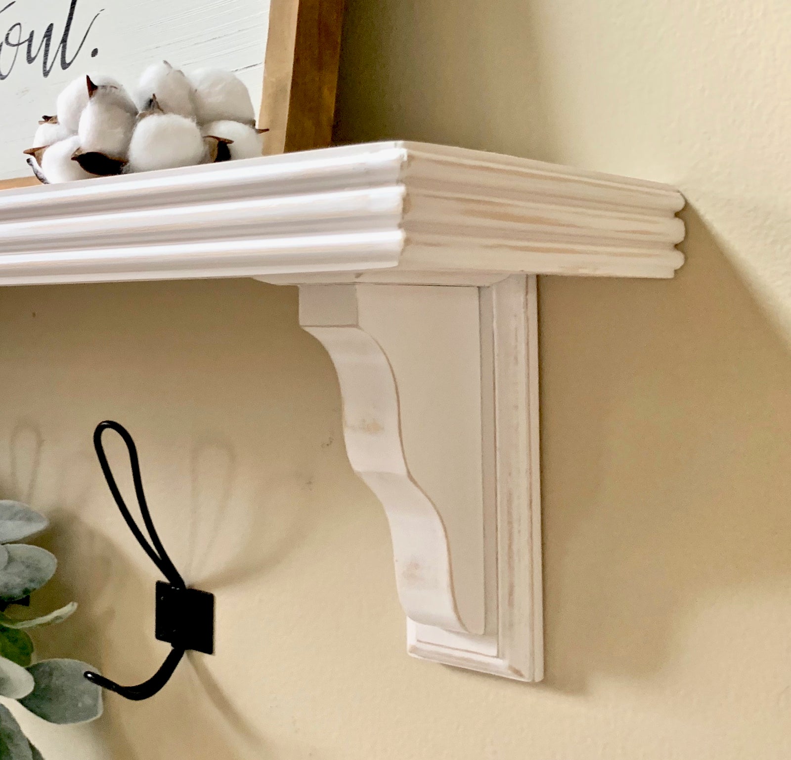 distressed farmhouse shelf