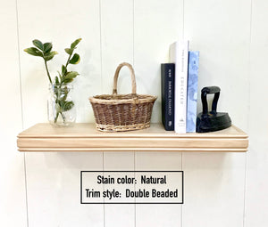Maple Stained Floating Shelf