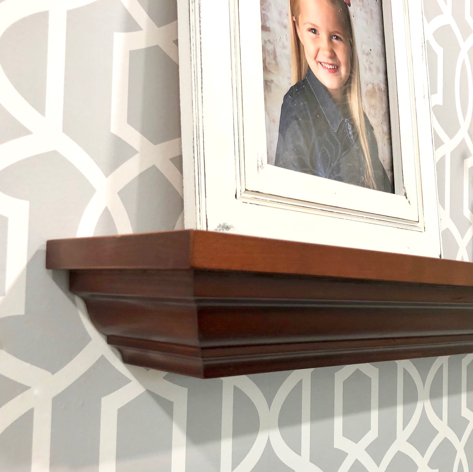 Stained Crown Molding Shelf