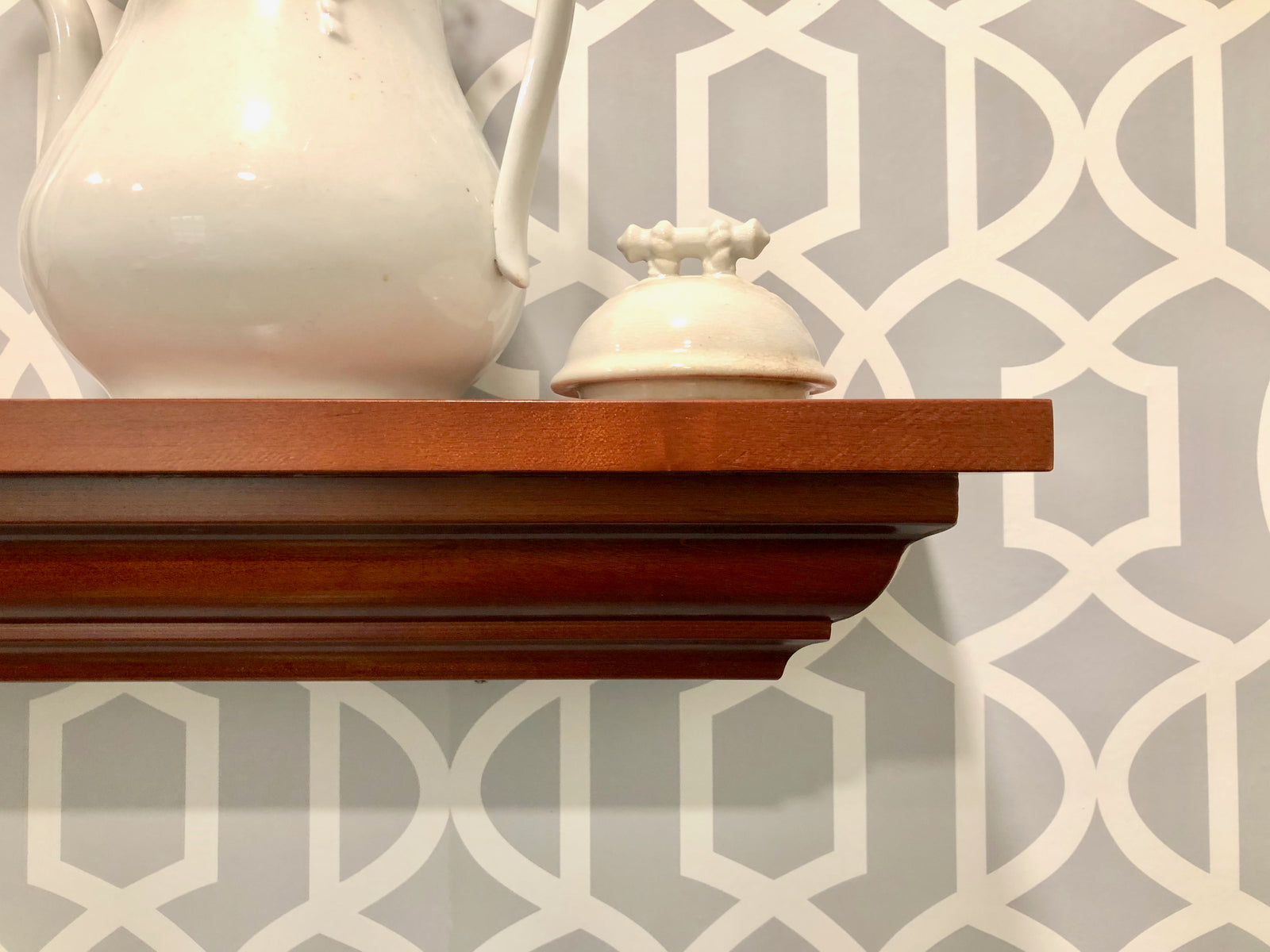 Stained Crown Molding Shelf
