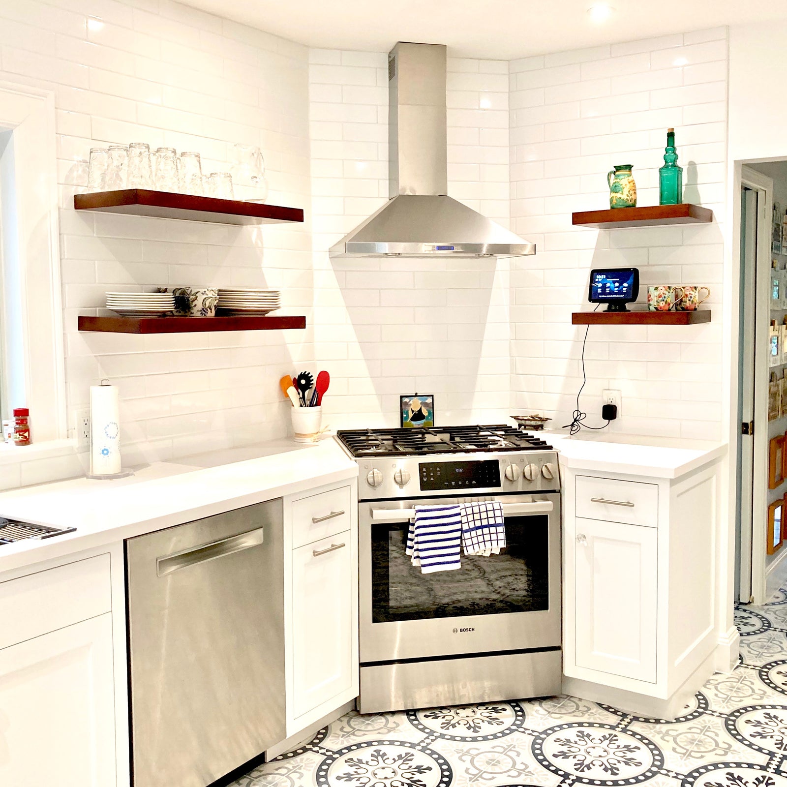 Maple Stained Wall Shelf