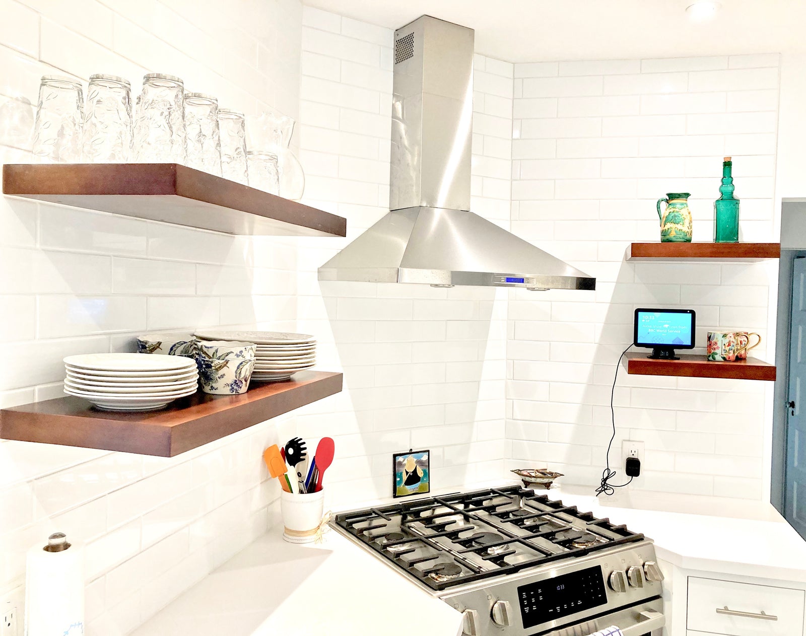 Maple Stained Wall Shelf