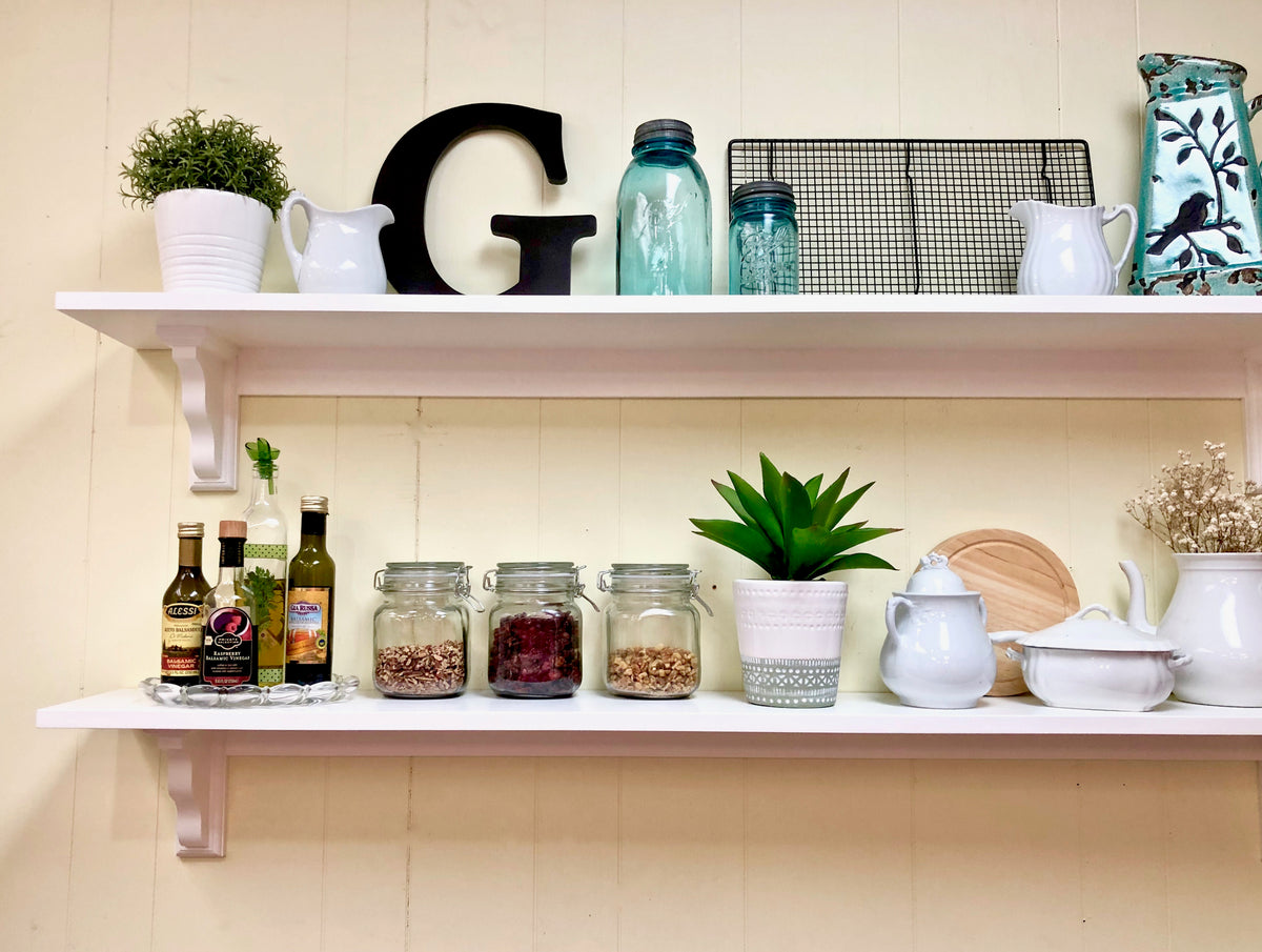 Farmhouse Shelf With Back Support