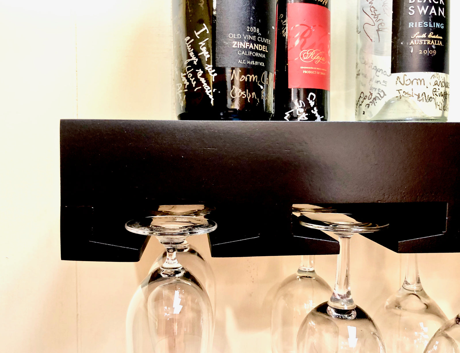 wine glass shelf