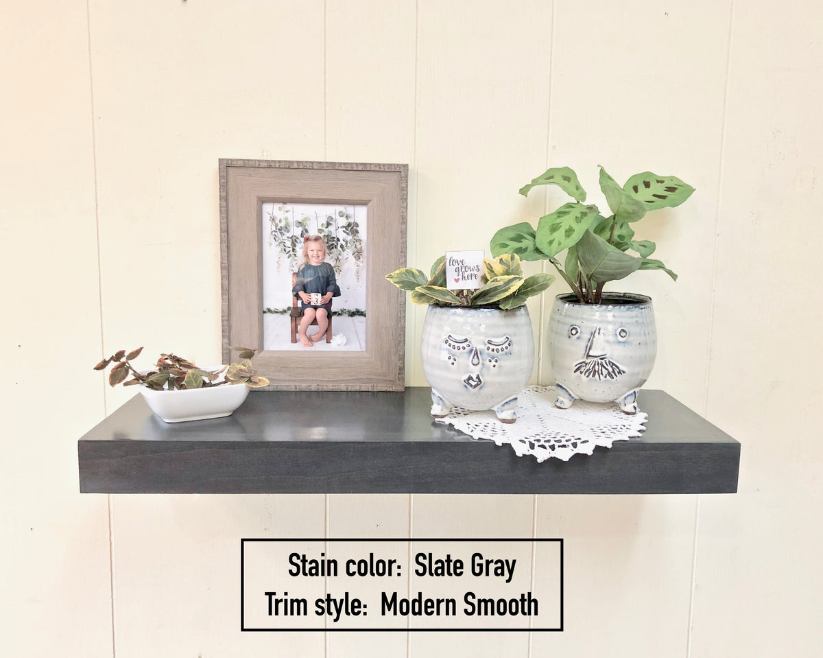 Maple Stained Wall Shelf