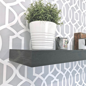 Gray Floating Shelf - Oak
