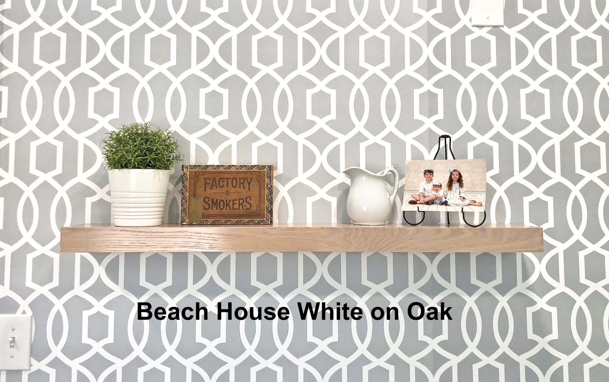beach house white oak floating shelf