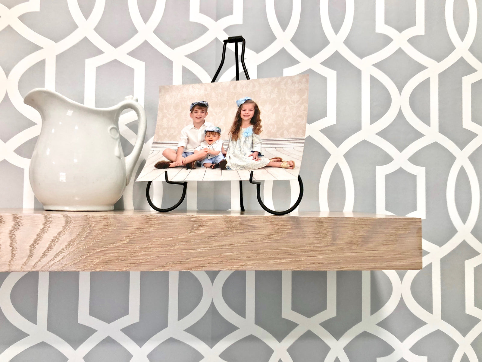 beach house white oak floating shelf