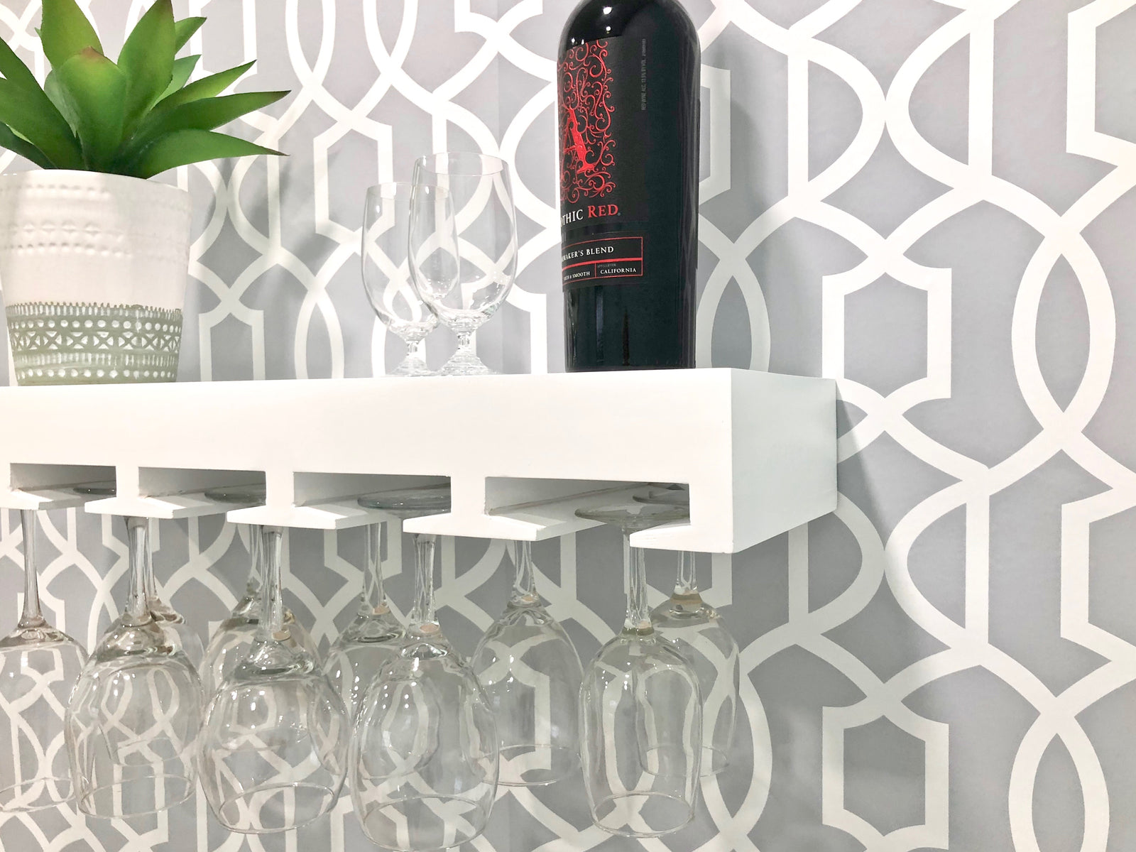 wine glass shelf