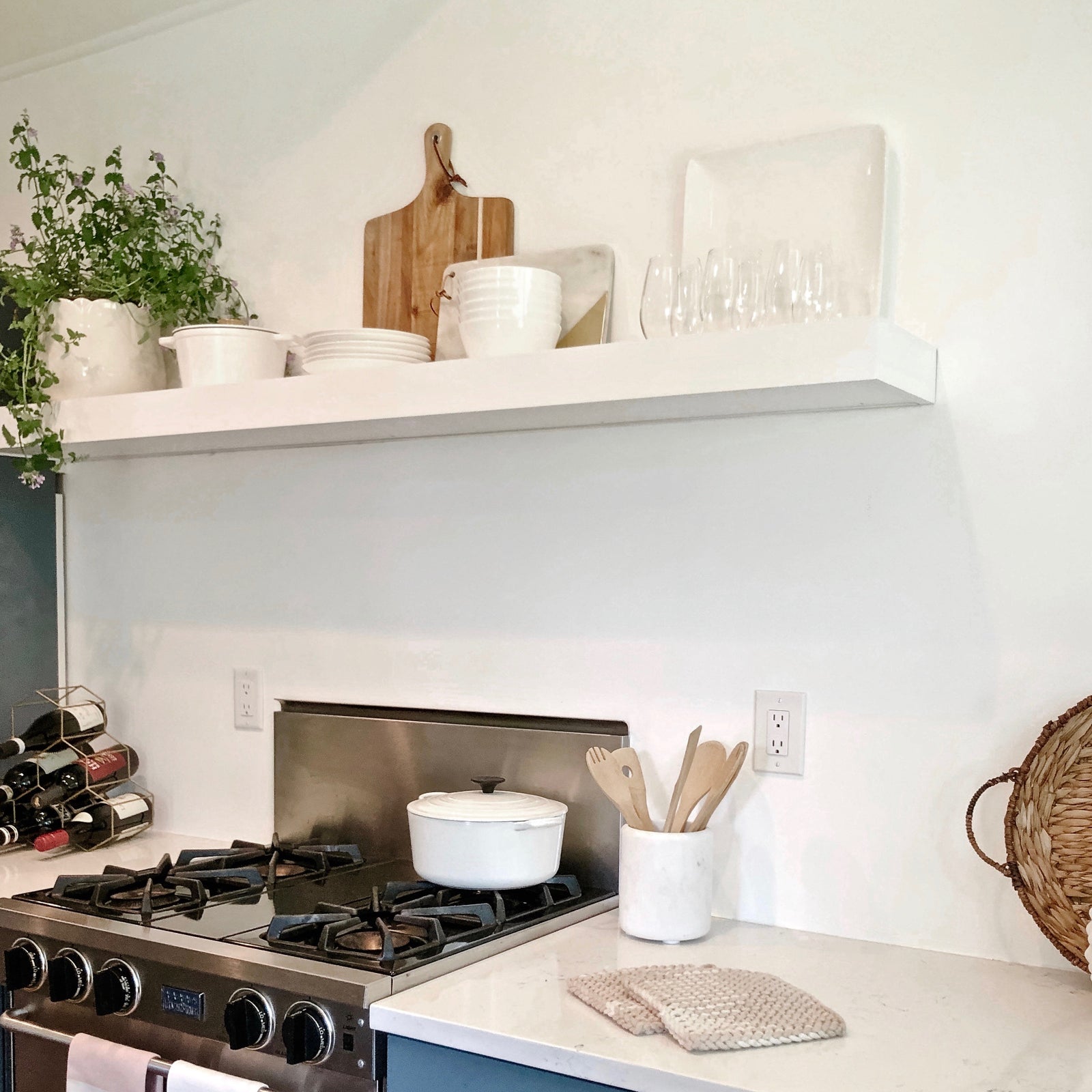 3 inch Floating Shelf Painted | Open Shelving