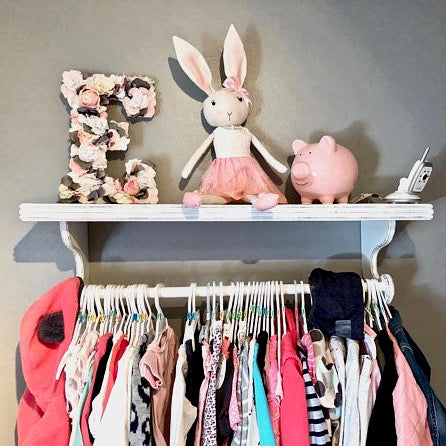 wall shelf with hanging rod