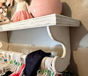 Shelf with hanging rod