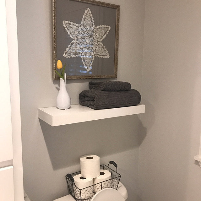 White Floating Shelves For Bathroom Organizer Over Toilet Bathroom