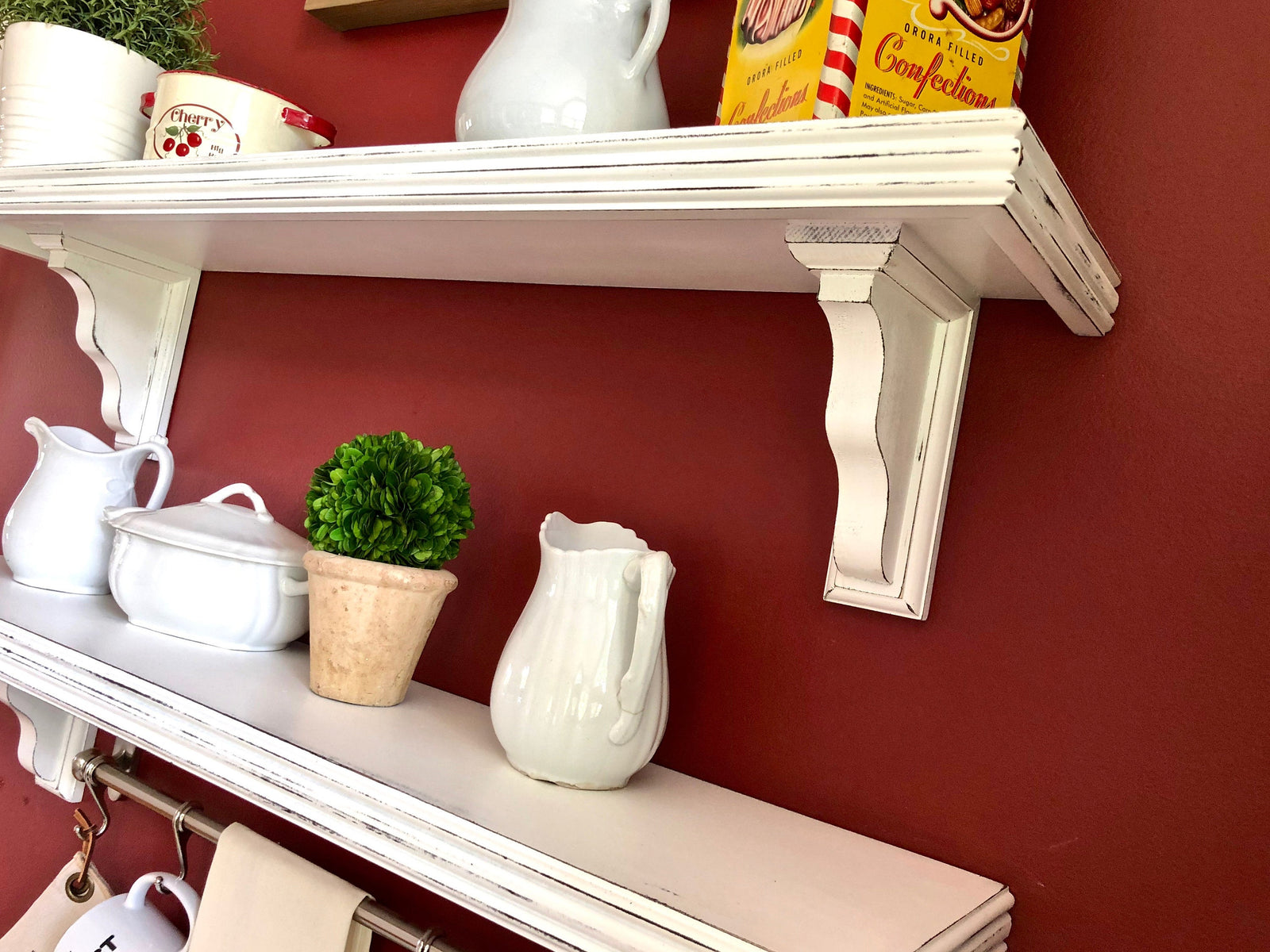distressed farmhouse shelf
