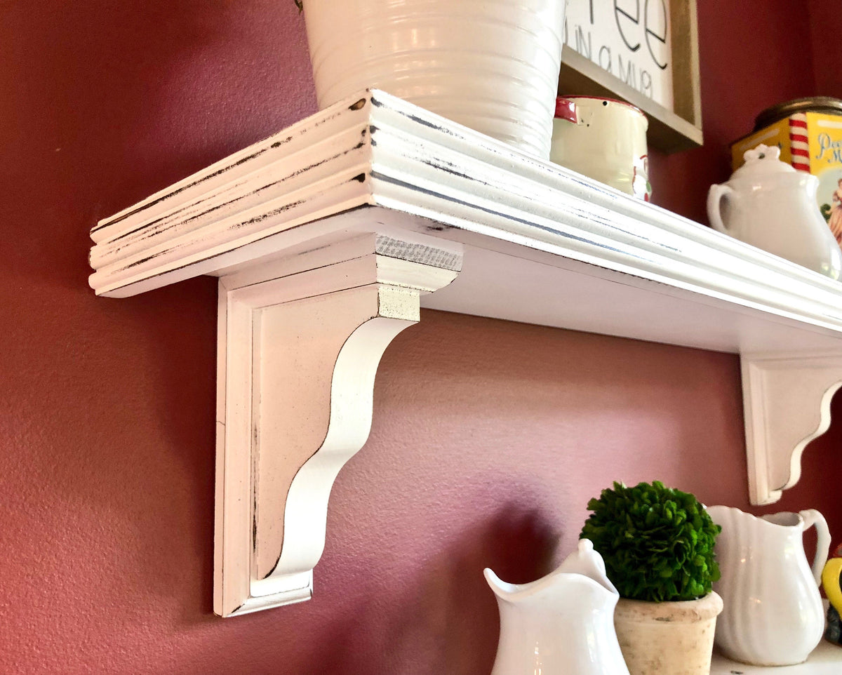 distressed farmhouse shelf