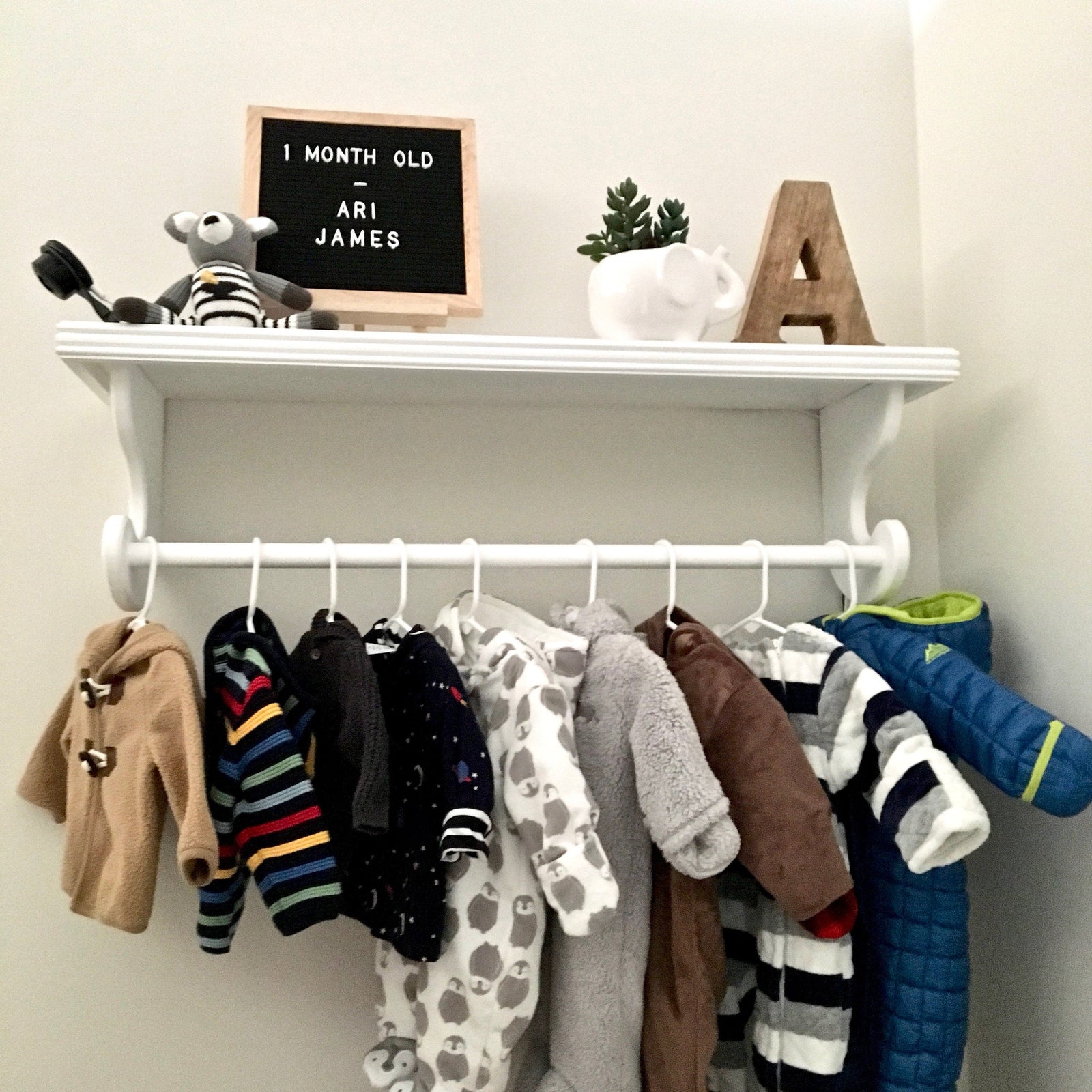 Nursery Shelf with Hanging Rod - The Shelf Shop