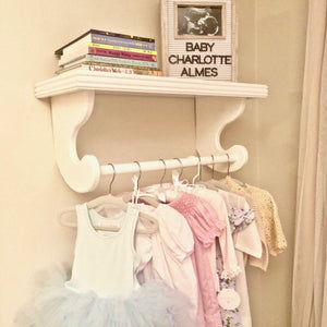 Shelf with hanging rod