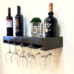 floating wine glass shelf