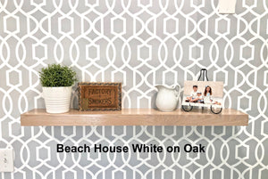 beach house white oak floating shelf